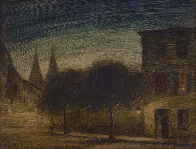 Lot 7162, Auction  125, Heldt, Werner, Straße in Berlin am Abend, bei angehenden Laternen