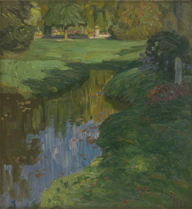 Lot 8057, Auction  125, Hartig, Hans, Im Park des Herrensitzes der Frau von Elbe in Carnitz