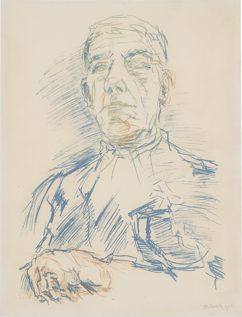 Lot 8093, Auction  125, Kokoschka, Oskar, Selbstbildnis