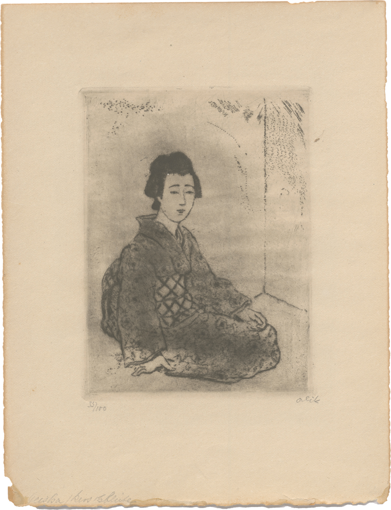Lot 8142, Auction  125, Orlik, Emil, Geisha Kirschblüte (Sitzende Geisha I)
