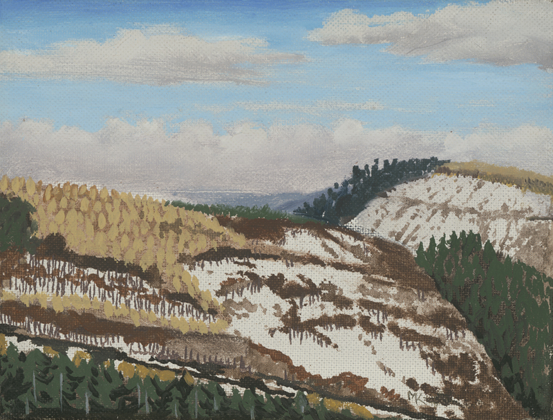 Lot 8338, Auction  125, Koeppel, Matthias, Harzlandschaft bei Wieda; Bahnübergang