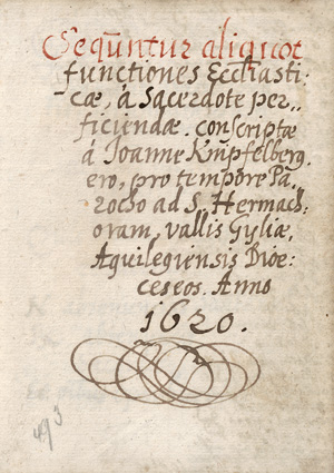Lot 1025, Auction  126, Functiones ecclesiastica, Lateinische Handschrift auf Papier. 59 beschriebenen S. auf 30 Bl. 