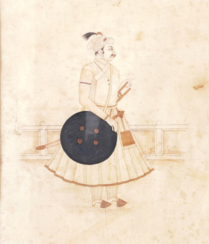 Lot 1229, Auction  126, Indopersische Miniatur, Einzelblatt mit Miniatur in Gold und Farben. Wohl indopersischer Raum 17. Jahrhundert