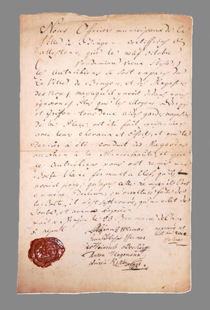 Lot 2577, Auction  126, Bingen am Rhein, Bericht aus dem Revolutionskrieg. 1796