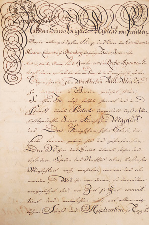 Lot 2582, Auction  126, Friedrich Wilhelm III., König von Preußen, Patent als Wirklicher Rittmeister. 1801