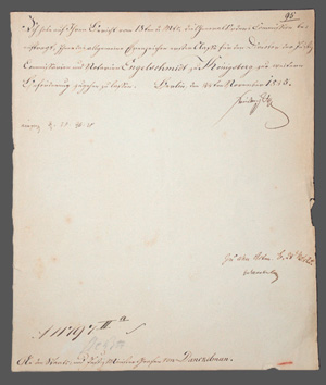 Lot 2584, Auction  126, Friedrich Wilhelm III., König von Preußen, Brief an Justizminister Graf von Danckelman. 1825.