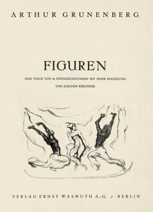 Lot 3145, Auction  126, Grunenberg, Arthur, Figuren. Eine Folge von 16 Steinzeichnungen. Berlin, Wasmuth, 1919. - Mit den Imperialfolio-Tafeln auf festem Zandersvélin. - 200 Exemplare