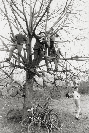 Lot 4181, Auction  126, McBride, Will, Boys in Tree watching Football Game, Berlin