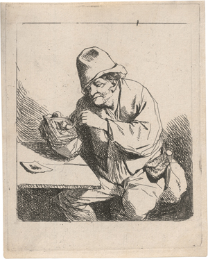 Lot 5015, Auction  126, Bega, Cornelis, Bauer seine Pfeife anzündend