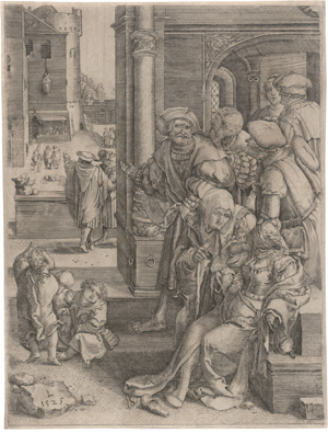 Lot 5159, Auction  126, Leyden, Lucas van, Virgil im Korbe