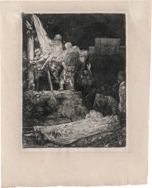 Lot 5198, Auction  126, Rembrandt Harmensz. van Rijn, Die Kreuzabnahme bei Fackelschein.