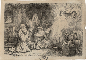 Lot 5664, Auction  126, Rembrandt Harmensz. van Rijn, Der Engel vor der Familie des Tobias verschwindend
