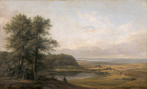 Lot 6096, Auction  126, Carl, Adolph Heinrich Wilhelm, UM 1880. Landschaft mit Blick auf die Insel Moen (Møn)