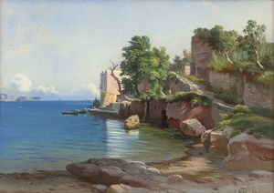 Lot 6135, Auction  126, Deutsch, 1858. Bucht im Golf von Neapel