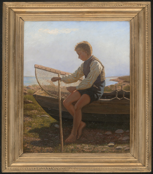 Los 6164 - Therkildsen, Hans Michael - Junge mit Fischreuse am Strand - 1 - thumb