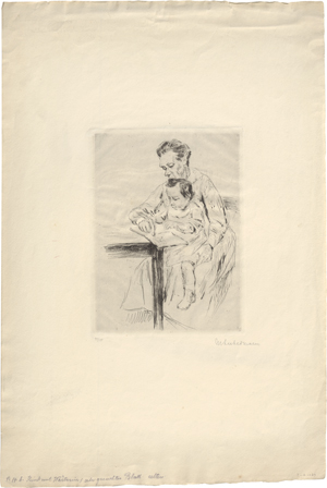 Lot 8167, Auction  126, Liebermann, Max, Kind mit Wärterin
