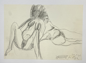 Los 8297 - Vostell, Wolf - 2 Aktzeichnungen; "gebratene Petersilie" - 2 - thumb