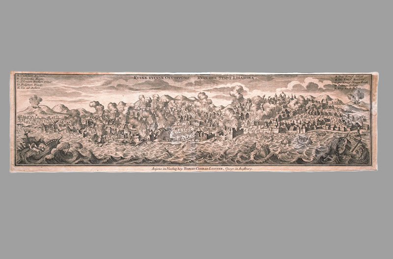 Lot 123, Auction  126, Ruinae eversae Olysipponis, Ruin der Stadt Lisabona. Kupferstich 
