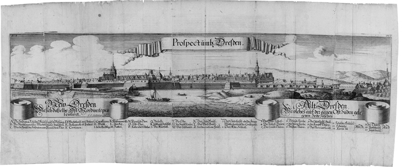 Lot 200, Auction  126, Weck, Anton, Der Chur-Fürstlichen ... Haupt-Vestung Dresden. Nürnberg, C. S. Froberger für J. Hoffmann, 1680. - Zweiter Druck