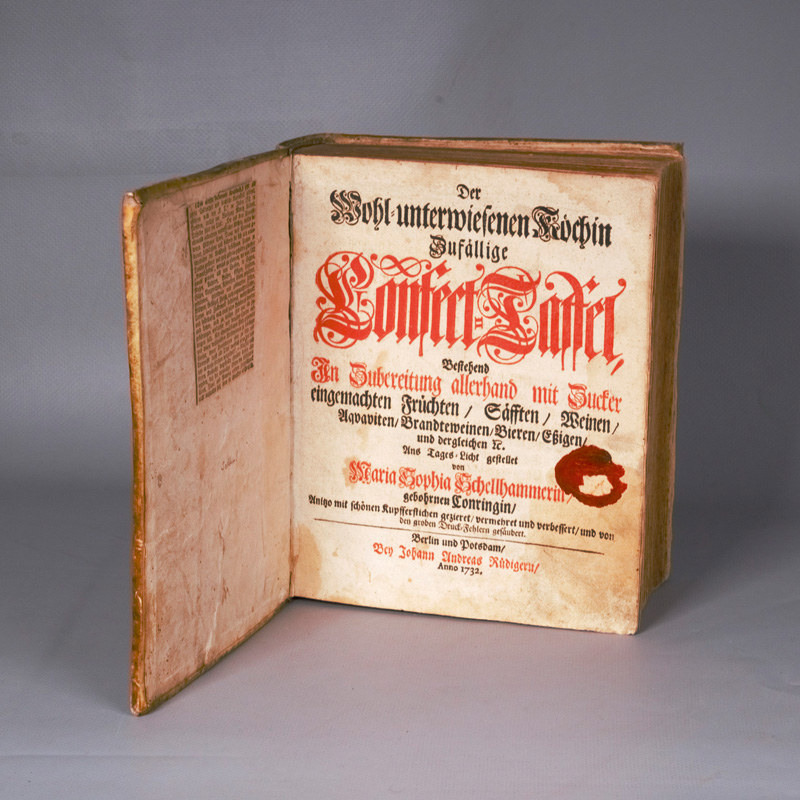Lot 432, Auction  126, Schellhammer, Maria Sophia, Der Wohl-unterwiesenen Köchin zufällige Confect-Taffel 