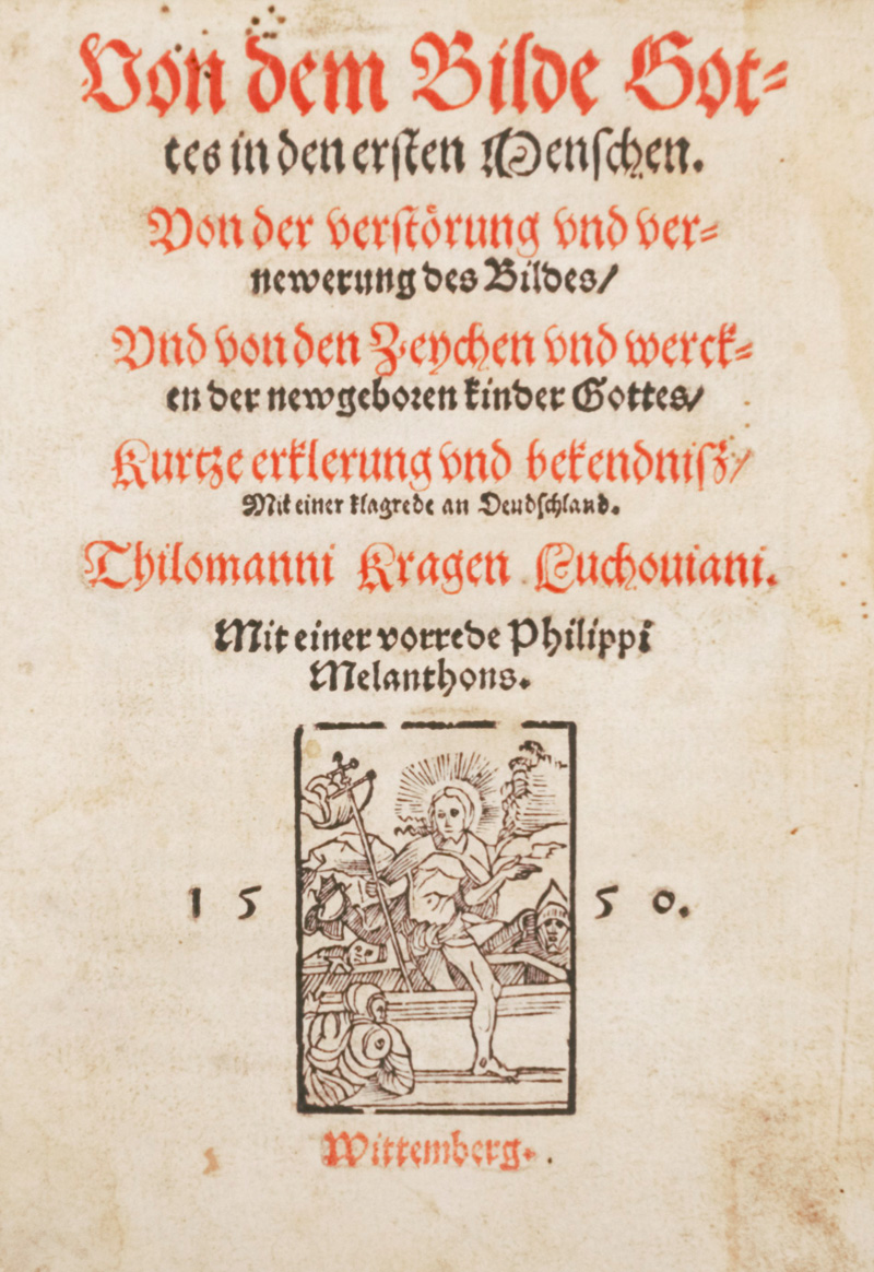 Lot 1142, Auction  126, Krage, Tilemann, Von dem Bilde Gottes in den ersten Menschen (+ 2 Beibände)