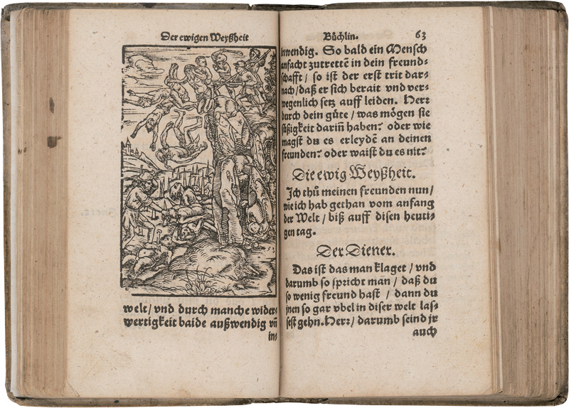 Lot 1191, Auction  126, Seuse, Heinrich, Der ewigen Weyßheit buechlin. Dillingen, Sebald Mayer, 1567. Erste von Adam Walasser (gest. 1581) herausgegebene Ausgabe