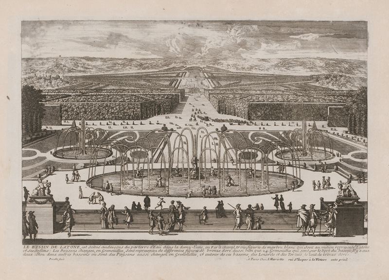 Lot 1258, Auction  126, Perelle, Gabrielle und Nicolas, Sammelband mit 89 Kupfertafeln aus verschiedenen graphischen Folgen mit Ansichten von Paris, Versailles und Umgebung. Paris, Mariette bzw. Langlois, um 1680