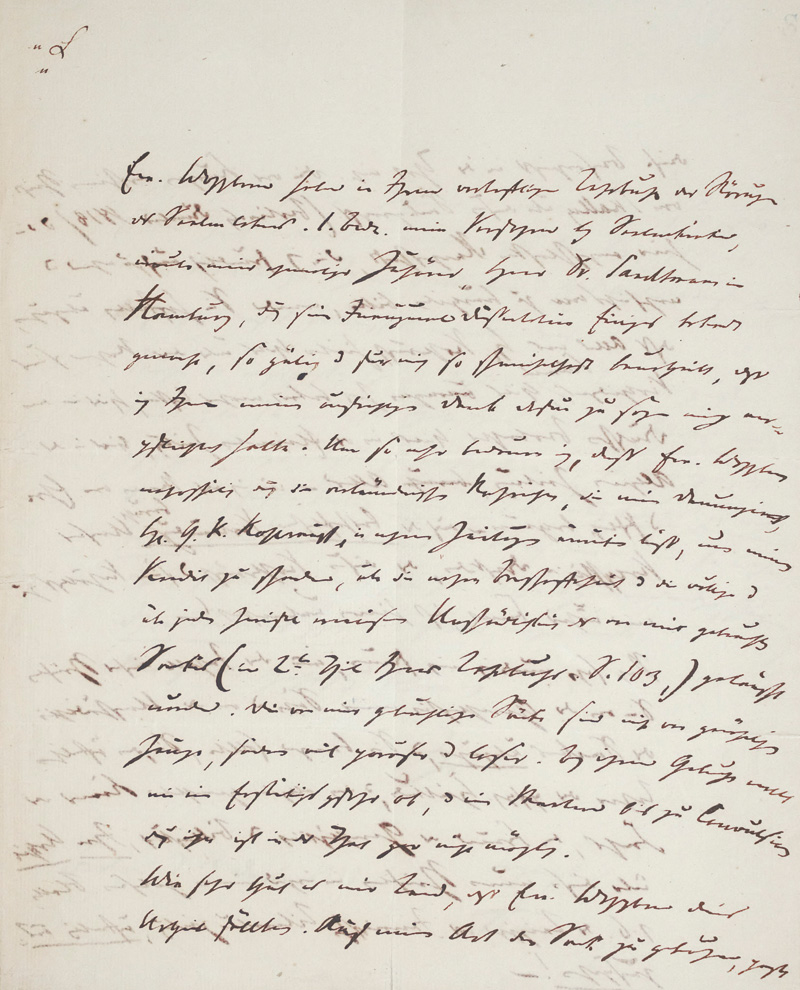 Lot 2559, Auction  126, Horn, Ernst, Brief an einen Professor der "psychiatrischen Heilkunde". 1818