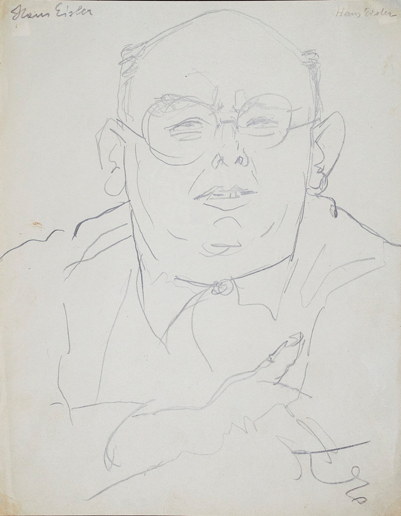 Lot 3068, Auction  126, Dolbin, Benedikt Fred, Portrait von Hanns Eisler