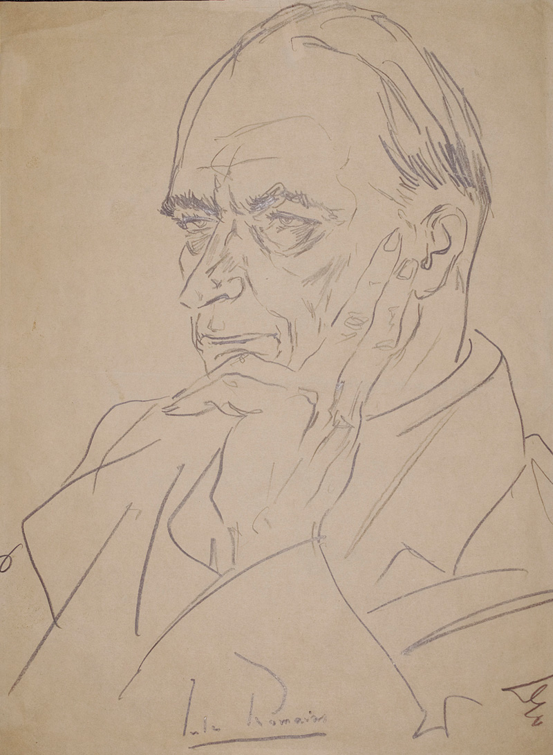 Lot 3071, Auction  126, Dolbin, Benedikt Fred, Portrait von Jules Romains