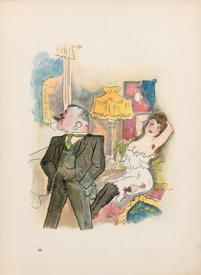 Lot 3142, Auction  126, Grosz, George, Ecce Homo. Sechzehn Aquarelle. Berlin, Malik, 1923