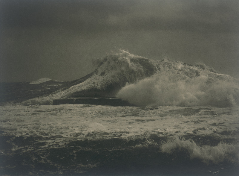 Lot 4213, Auction  126, Schensky, Franz, Sea view with wave; Helgoland in rough seas