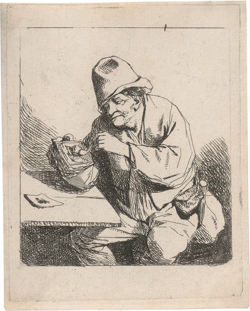 Lot 5015, Auction  126, Bega, Cornelis, Bauer seine Pfeife anzündend