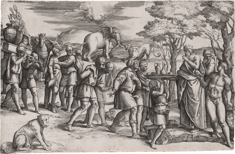 Lot 5120, Auction  126, Franco, Giovanni Battista, Melchisedek bietet Abraham Brot und Wein an