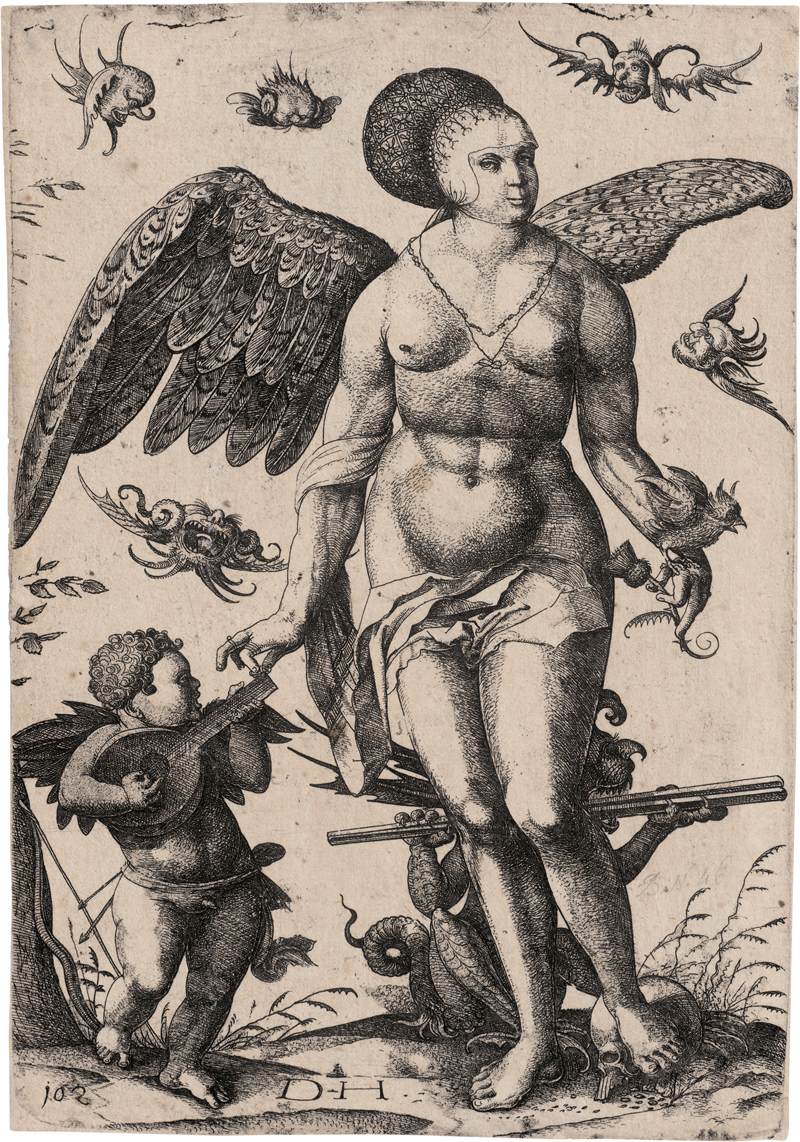 Lot 5145, Auction  126, Hopfer, Daniel, "Frau Venus" mit Amor und Teufel