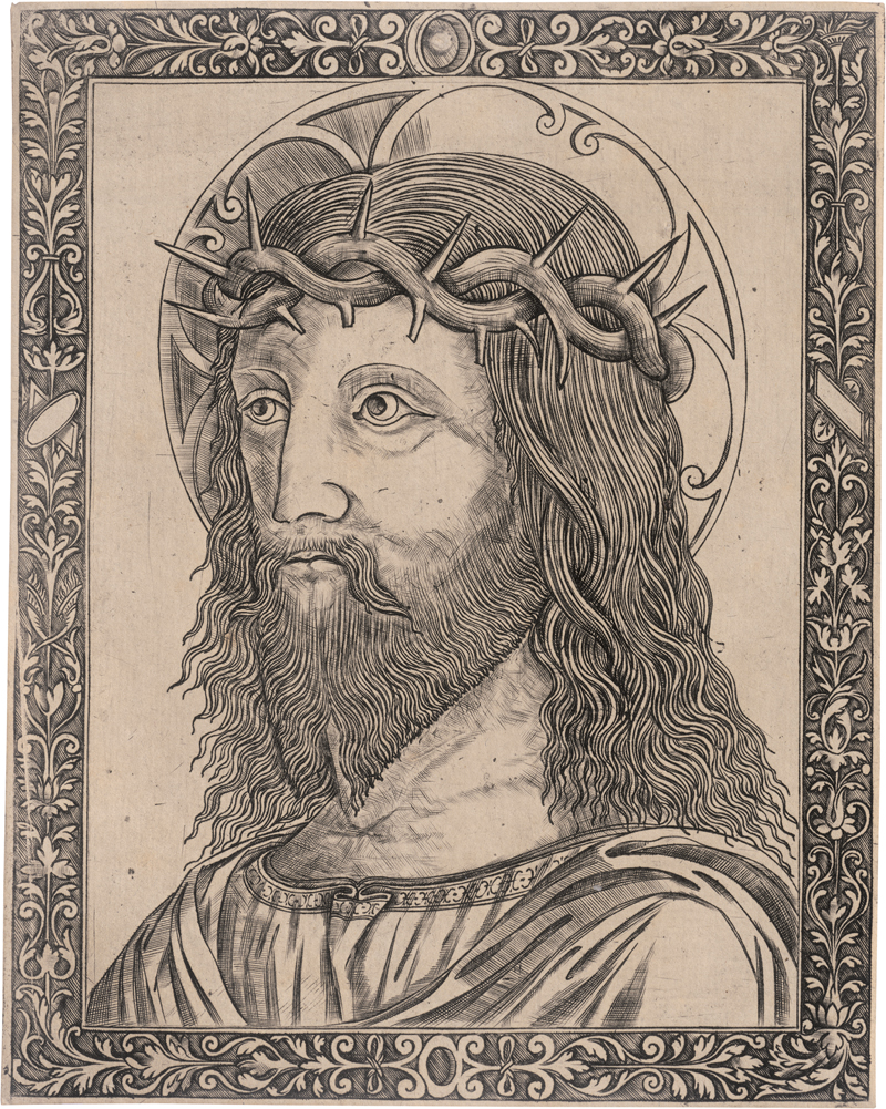 Lot 5164, Auction  126, Lombardisch, um 1490-1510. Christuskopf mit Dornenkrone