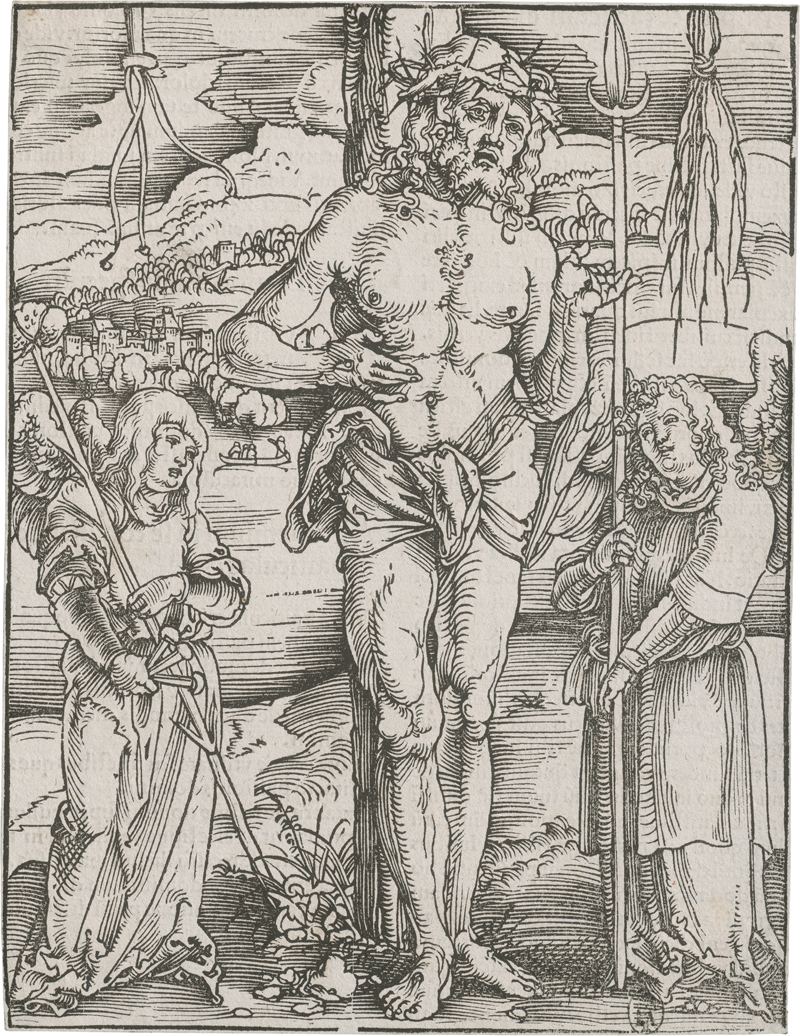 Lot 5232, Auction  126, Schäufelein, Hans, Vier Blatt aus der Passion: Kaiphas, Kreuz, Kreizigung