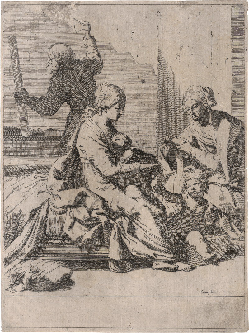 Lot 5235, Auction  126, Sirani, Elisabetta, Die Hl. Familie mit der hl. Elisabeth und dem Johannesknaben