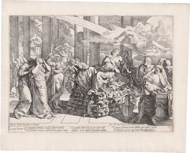 Lot 5239, Auction  126, Testa, Giovanni Cesare, Dido auf dem Scheiterhaufen
