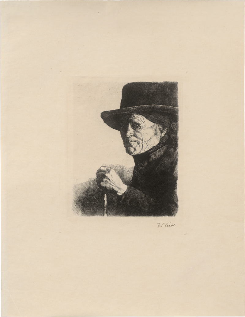 Lot 5396, Auction 126, Leibl, Wilhelm, Alter Mann mit Stock