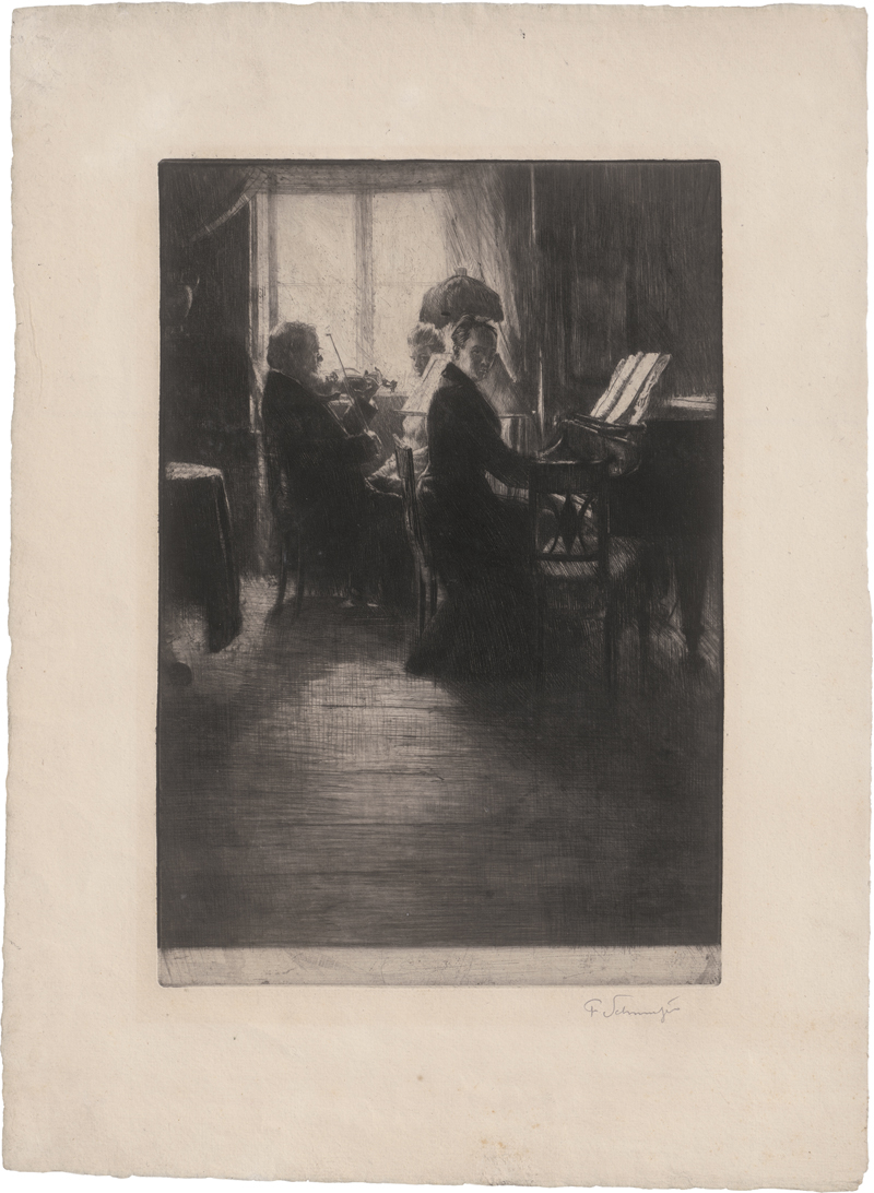 Lot 5461, Auction  126, Schmutzer, Ferdinand, Joachim und Exzellenz V. Keudell, musizierend