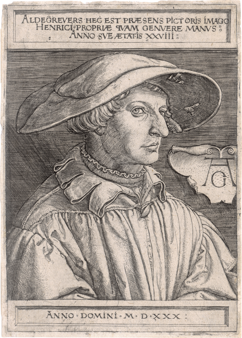 Lot 5483, Auction  126, Aldegrever, Heinrich, Selbstbildnis mit 28 Jahren