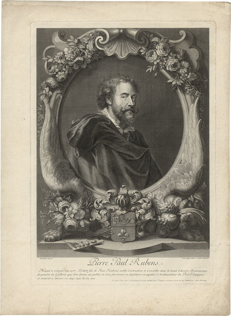 Lot 5485, Auction 126, Audran, Jean, Bildnis Peter Paul Rubens