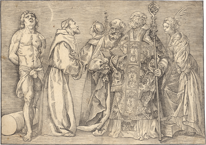 Lot 5503, Auction  126, Boldrini, Niccolò, Die sechs Heiligen 