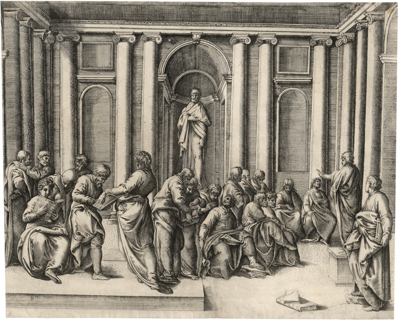 Lot 5553, Auction 126, Franco, Giovanni Battista, Christus unter den Schriftgelehrten