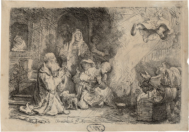 Lot 5664, Auction  126, Rembrandt Harmensz. van Rijn, Der Engel vor der Familie des Tobias verschwindend