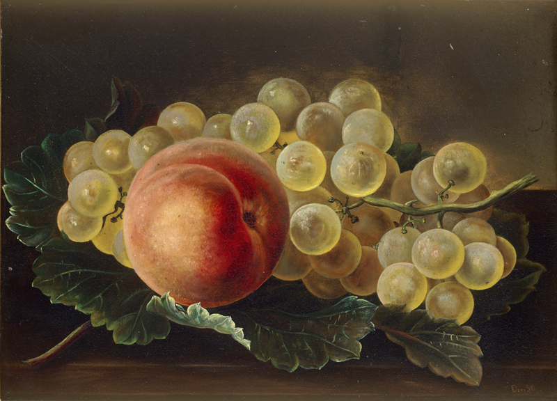 Lot 6050, Auction 126, Jensen, Johan Laurentz - zugeschrieben, Früchtestillleben mit Pfirsich und Trauben