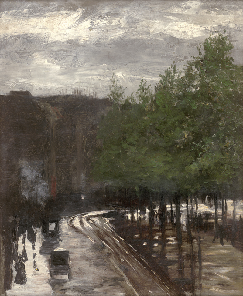 Lot 6217, Auction  126, Französisch, 1880er Jahre. Verregneter Pariser Boulevard