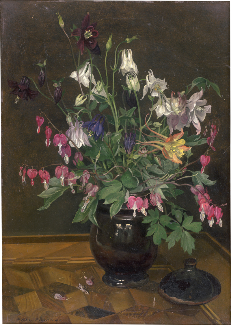 Lot 6226, Auction  126, Frank, Hans, Stilleben mit Akelei, Kapuzinerkresse und tränenden Herzen