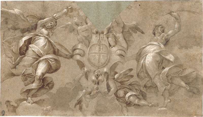 Lot 6521, Auction  126, Mazzucchelli, Pier Francesco, Das Wappen des Hauses Savoyen von Engeln getragen